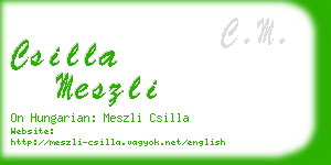 csilla meszli business card